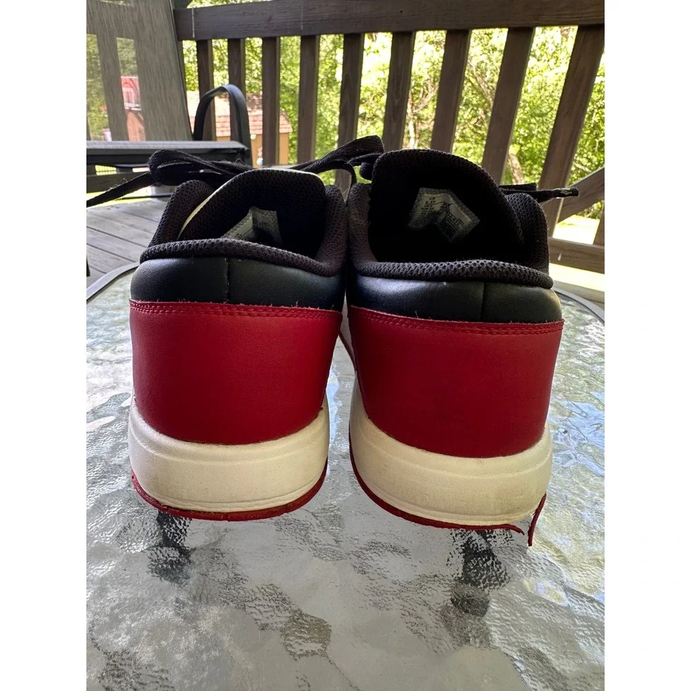 Jordan Low Top Sneakers Youth Size 6.5Y Red Black White Athletic Basketball Shoe